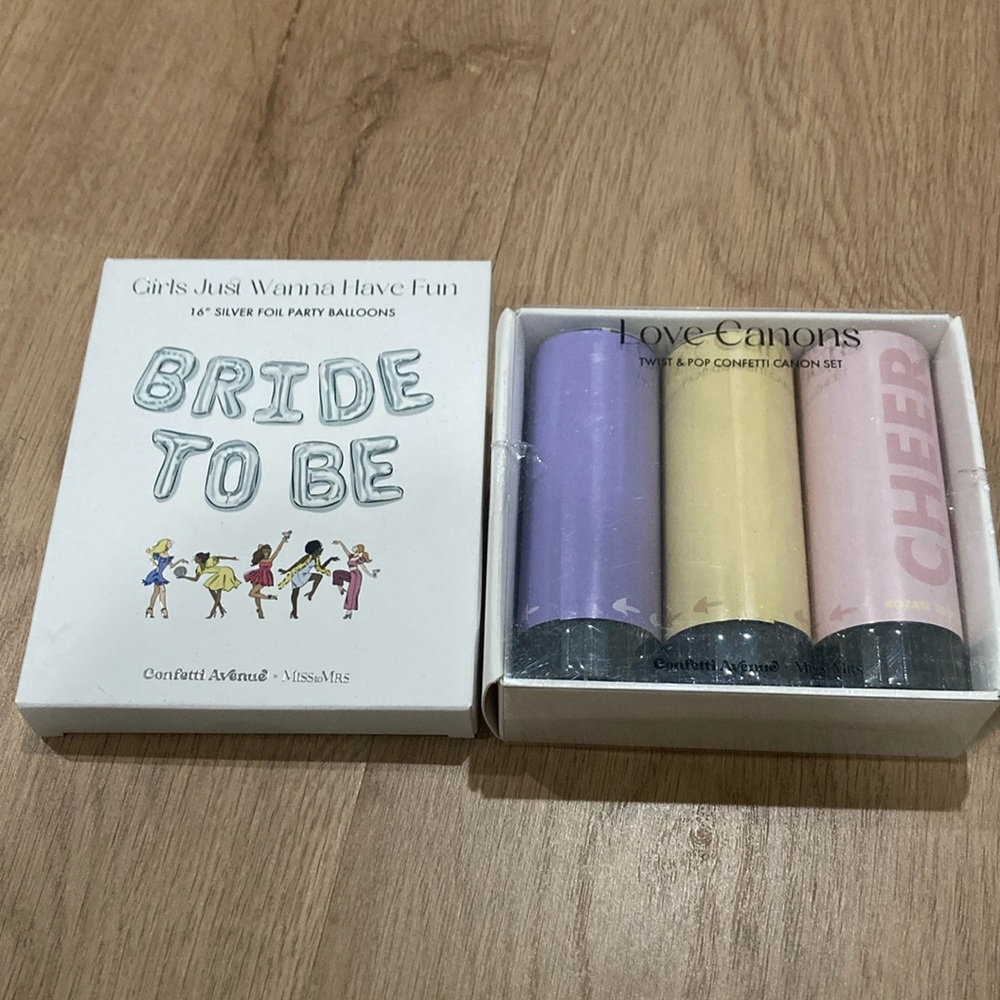 Bride to Be Confetti Cannon Set